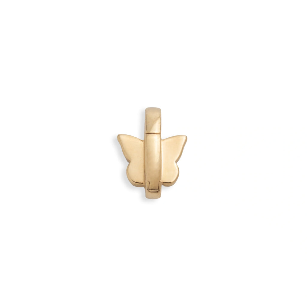18K Yellow Gold Necklace Connector - Reverie | Medium Pavé Butterfly Decorative Annex Link | Diamonds, Yellow Gold – FoundRae view 5