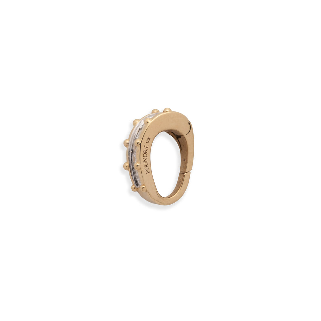 18K Yellow Gold Lovestruck Pierced Baguette Diamond Bail Link : in Yellow Gold – FoundRae view 3