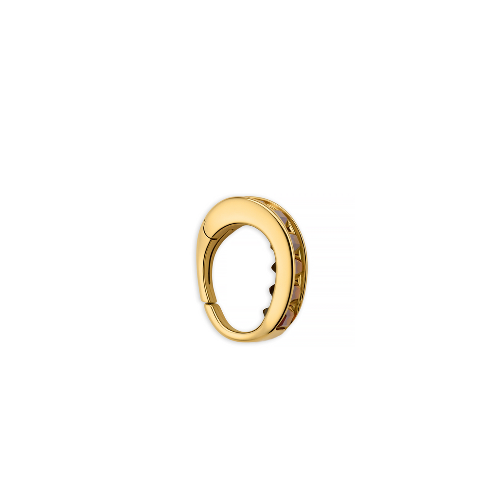 18K Yellow Gold Necklace Connector | Baguette Bail Link | Garnet, Yellow Gold – FoundRae view 3