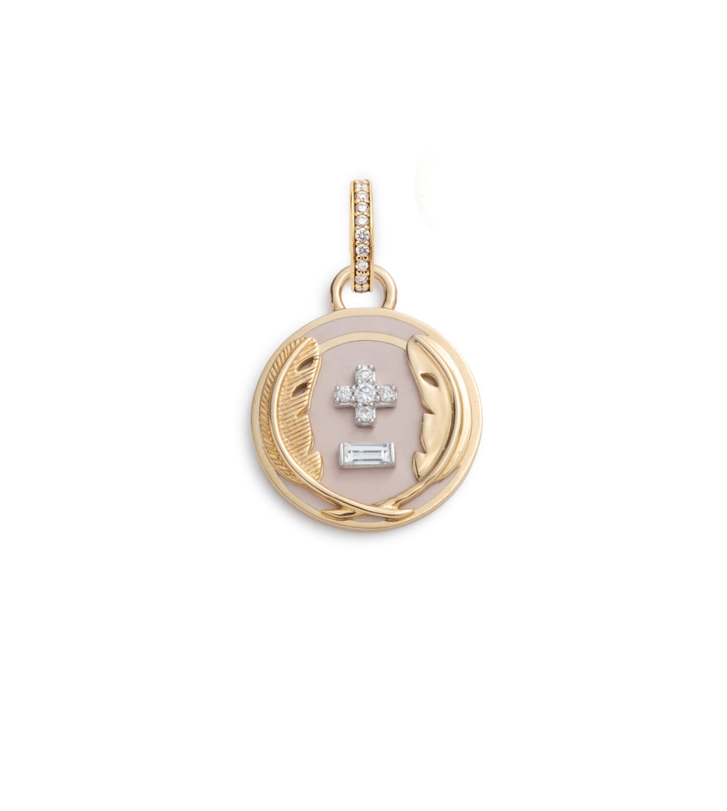 18K Yellow Gold Vivacity : Petite Ceramic Medallion with Annex Link – FoundRae