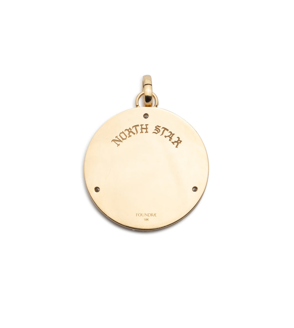 18K Yellow Gold North Star - Internal Compass : Large Ceramic Medallion with Annex Link – FoundRae