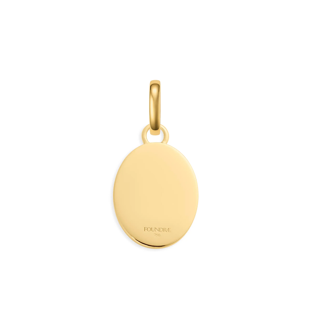 18K Yellow Gold Personalized | Custom Ceramic Cigar Band Pendant | Black Ceramic, 18K Yellow Gold – FoundRae view 4