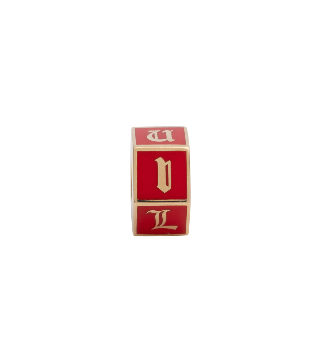 I Love U : Ceramic Faceted Heart Beat Red view 1