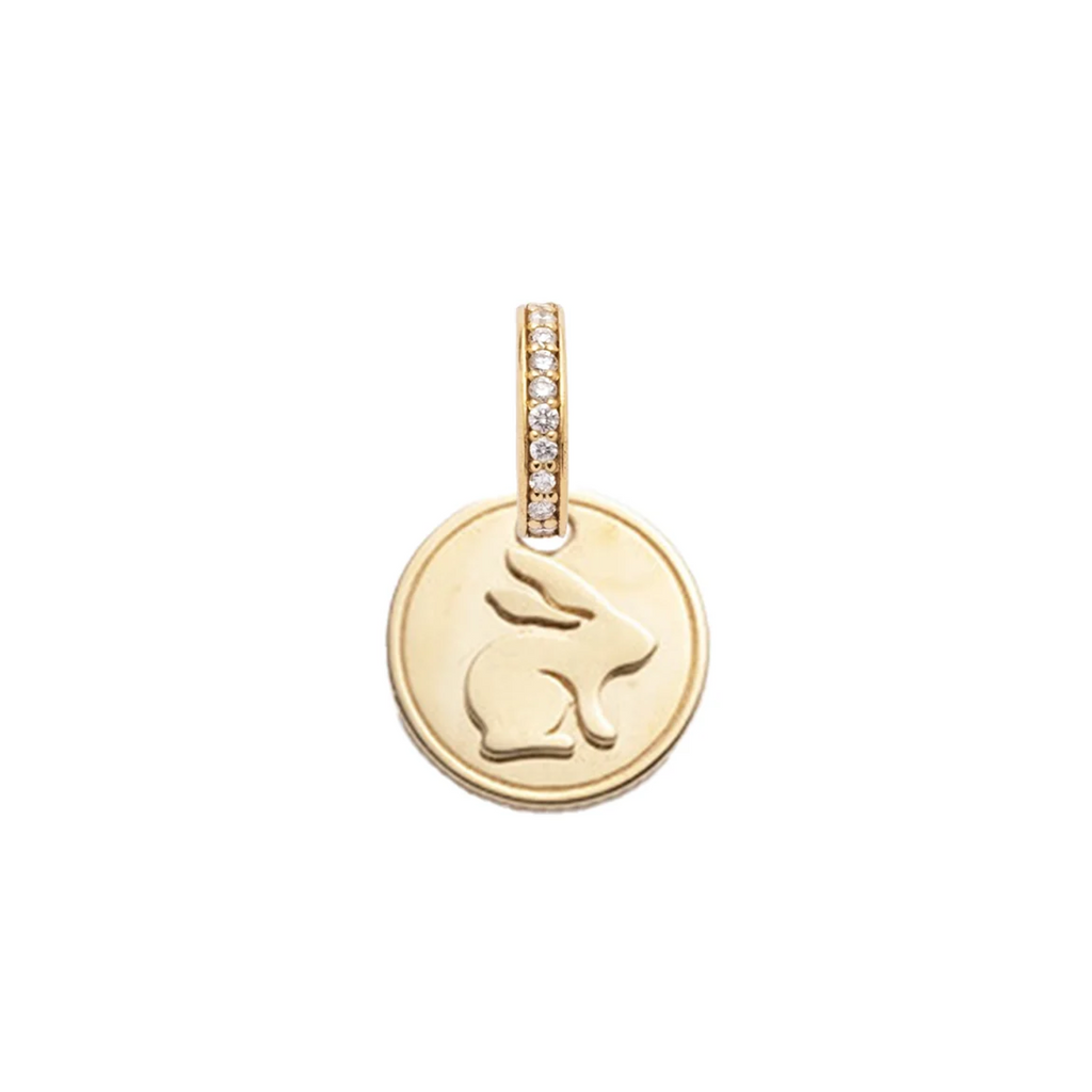 18K Yellow Gold Bunny - Love : Miniature Coin with Annex Link – FoundRae view 1