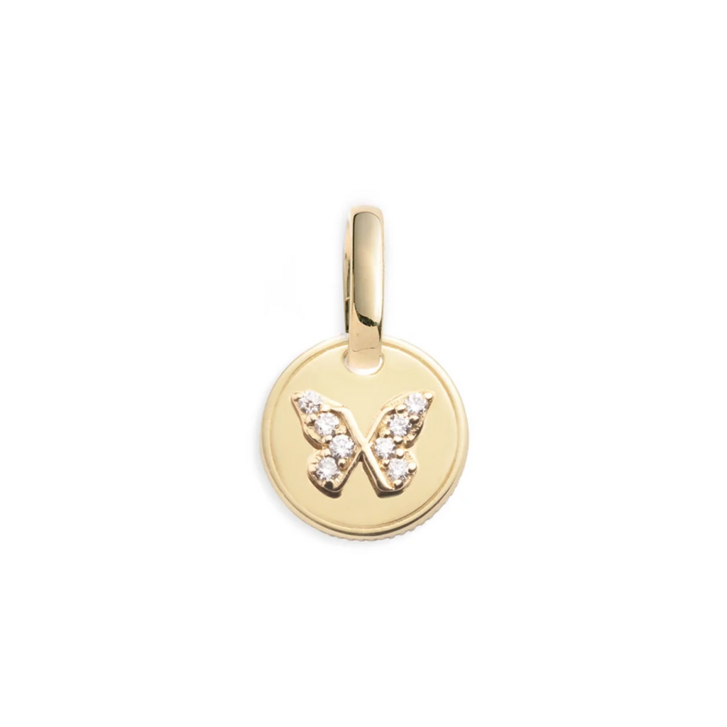 18K Yellow Gold Reverie | Butterfly Miniature Coin | Diamonds, 18K Yellow Gold – FoundRae view 1