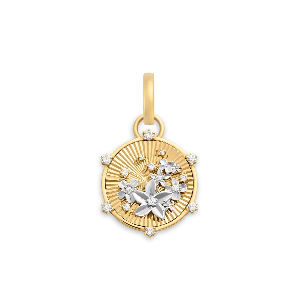 Resilience | Blossoms Baby Medallion | Diamonds, 18K Mixed Gold view 1