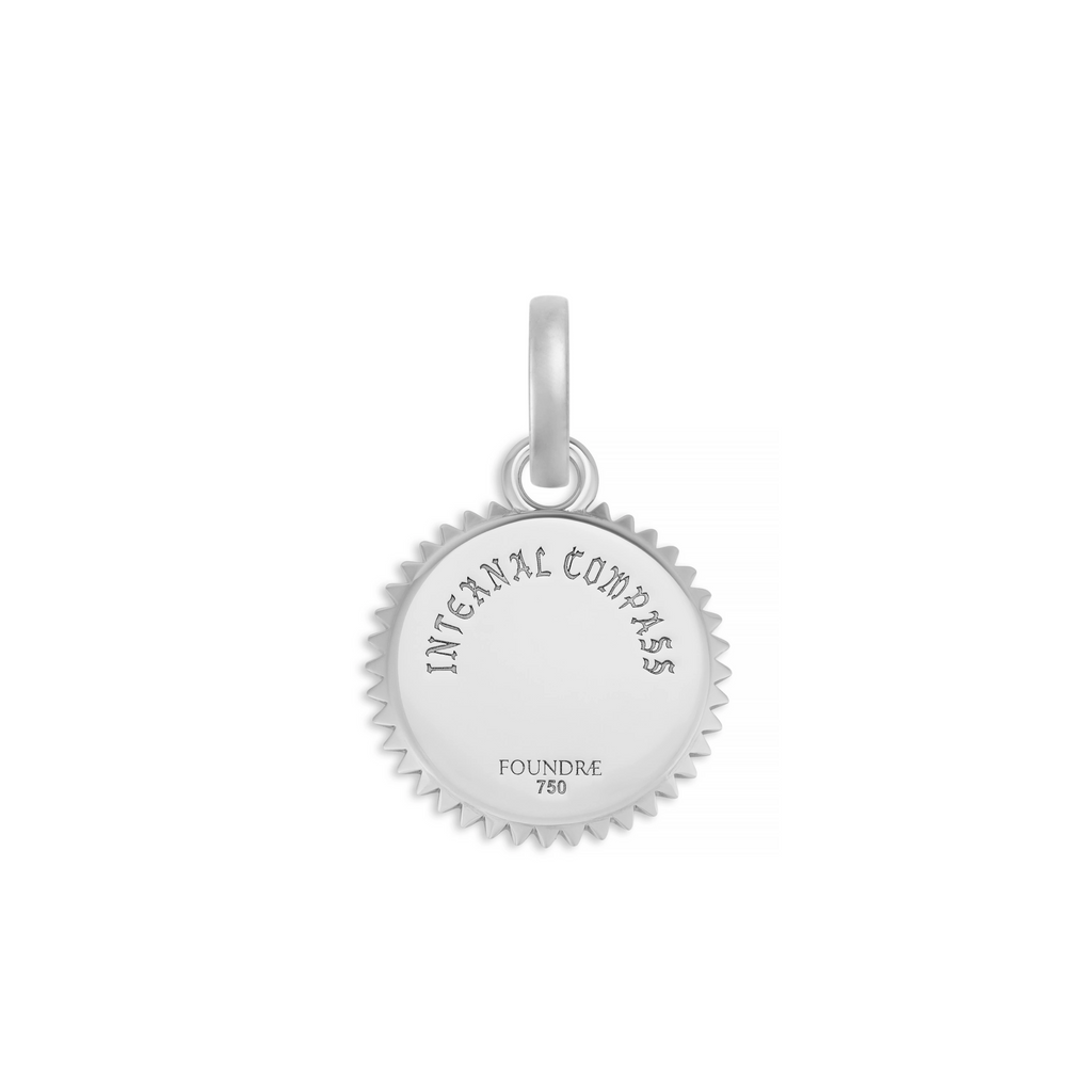 18K Mixed Gold Internal Compass | Baby Medallion | Diamonds, Mixed Gold – FoundRae view 4