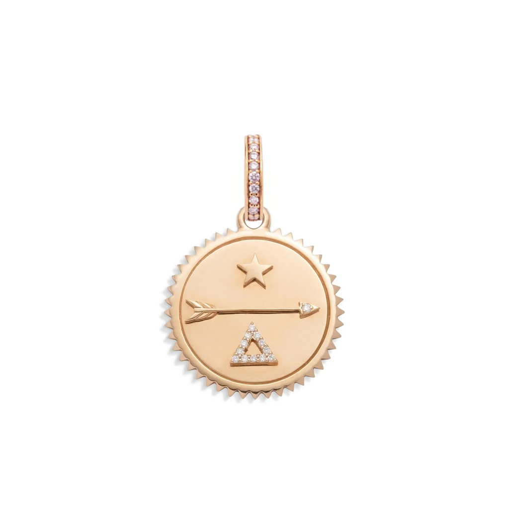 18K Yellow Gold Dream Baby Medallion : in Gold with Diamonds and an Annex Link – FoundRae view 7