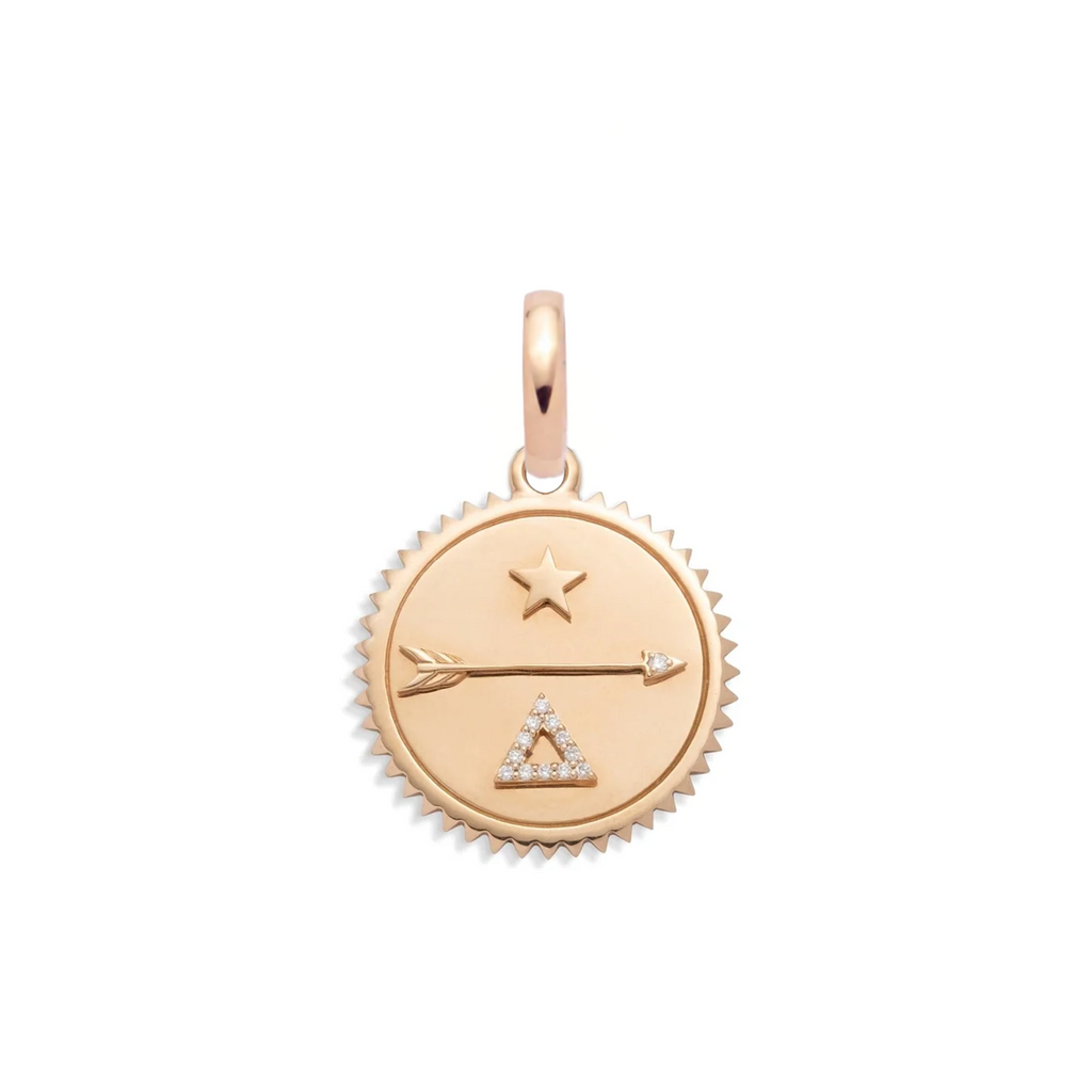18K Yellow Gold Dream Baby Medallion : in Gold with Diamonds and an Annex Link – FoundRae view 6