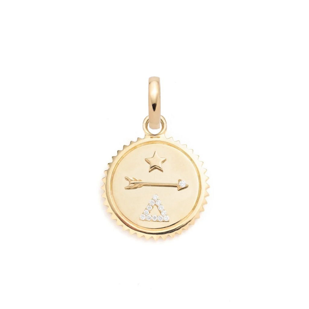 Dream Baby Medallion : in Gold with Diamonds and an Annex Link view 1