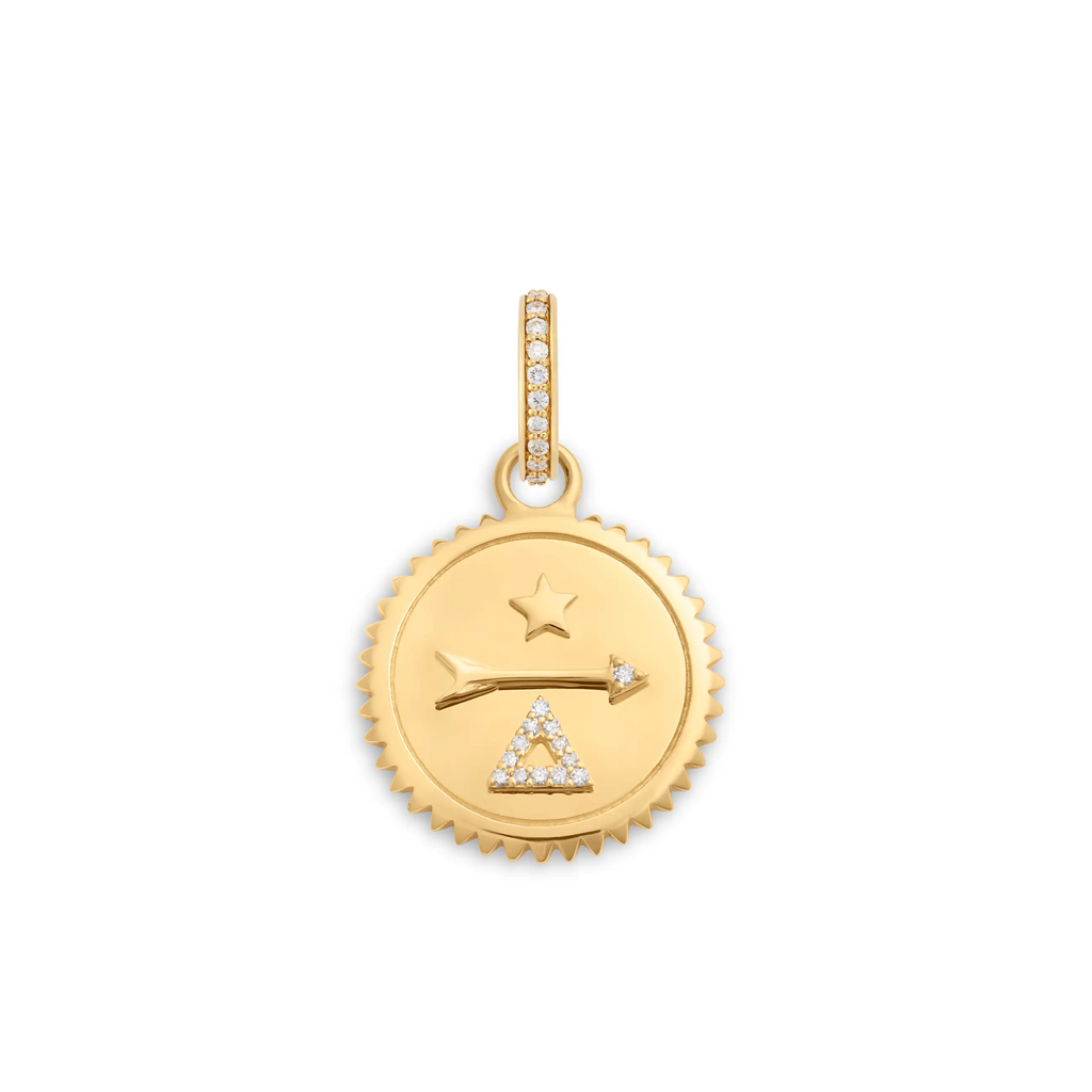 18K Yellow Gold Dream | Baby Medallion | Diamonds, 18K Yellow Gold – FoundRae view 3