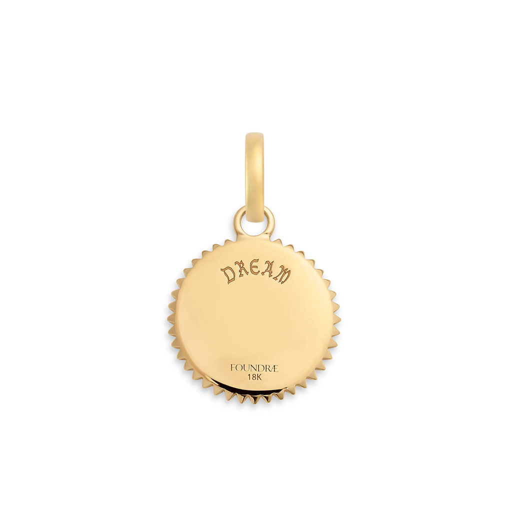18K Yellow Gold Dream | Baby Medallion | Diamonds, 18K Yellow Gold – FoundRae view 5