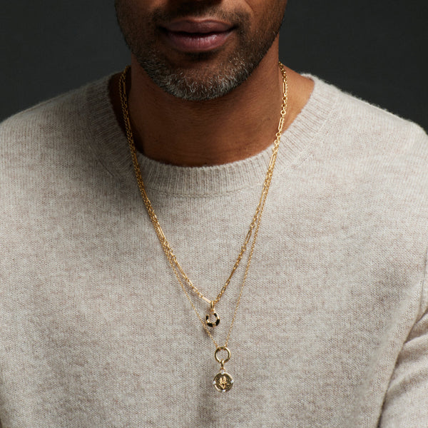 Infinite Gratitude | Braided Wheat Baby Medallion | Diamonds, Yellow Gold