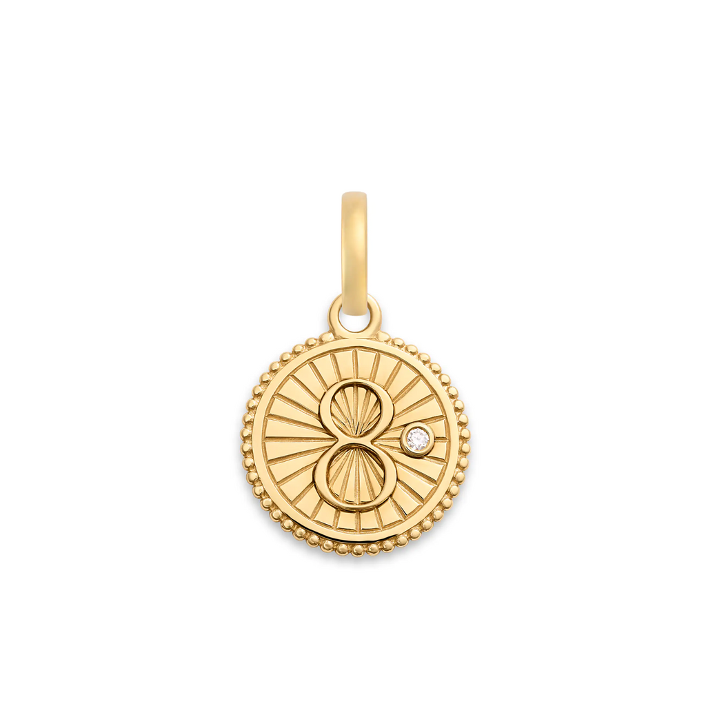18K Yellow Gold Infinite Gratitude | Karma Baby Medallion | Diamond, 18K Yellow Gold – FoundRae view 1