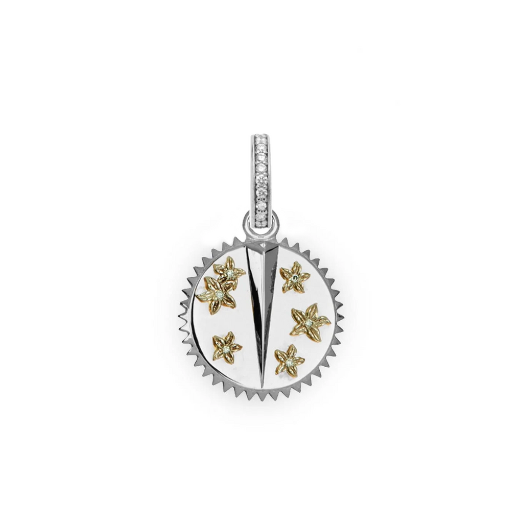18K Yellow Gold Resilience Baby Medallion : in Gold with Diamonds and an Annex Link – FoundRae view 6