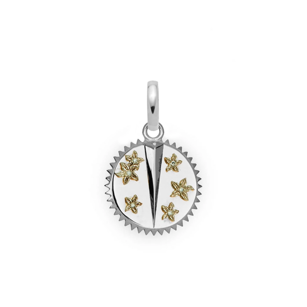 18K Yellow Gold Resilience Baby Medallion : in Gold with Diamonds and an Annex Link – FoundRae view 5