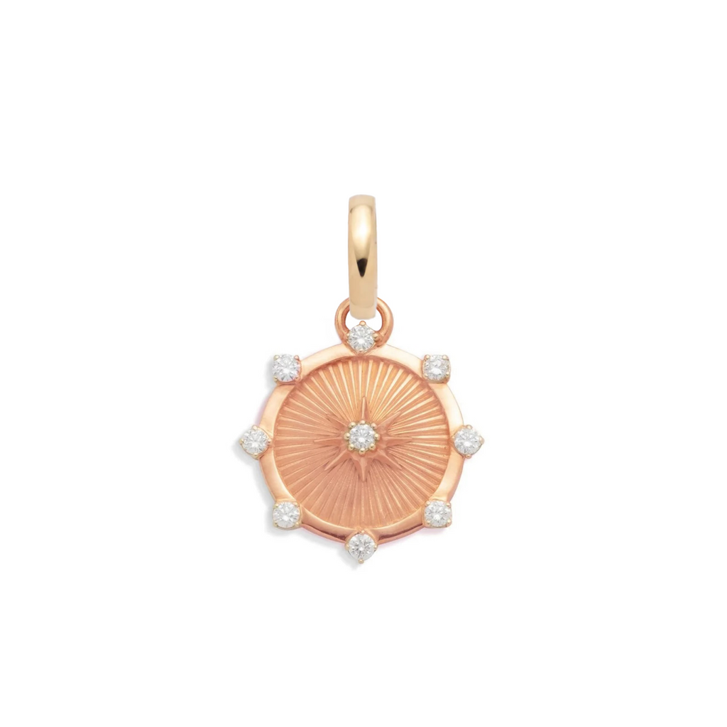 18K Yellow Gold Spark Baby Medallion : in Gold with Diamonds and an Annex Link – FoundRae view 5
