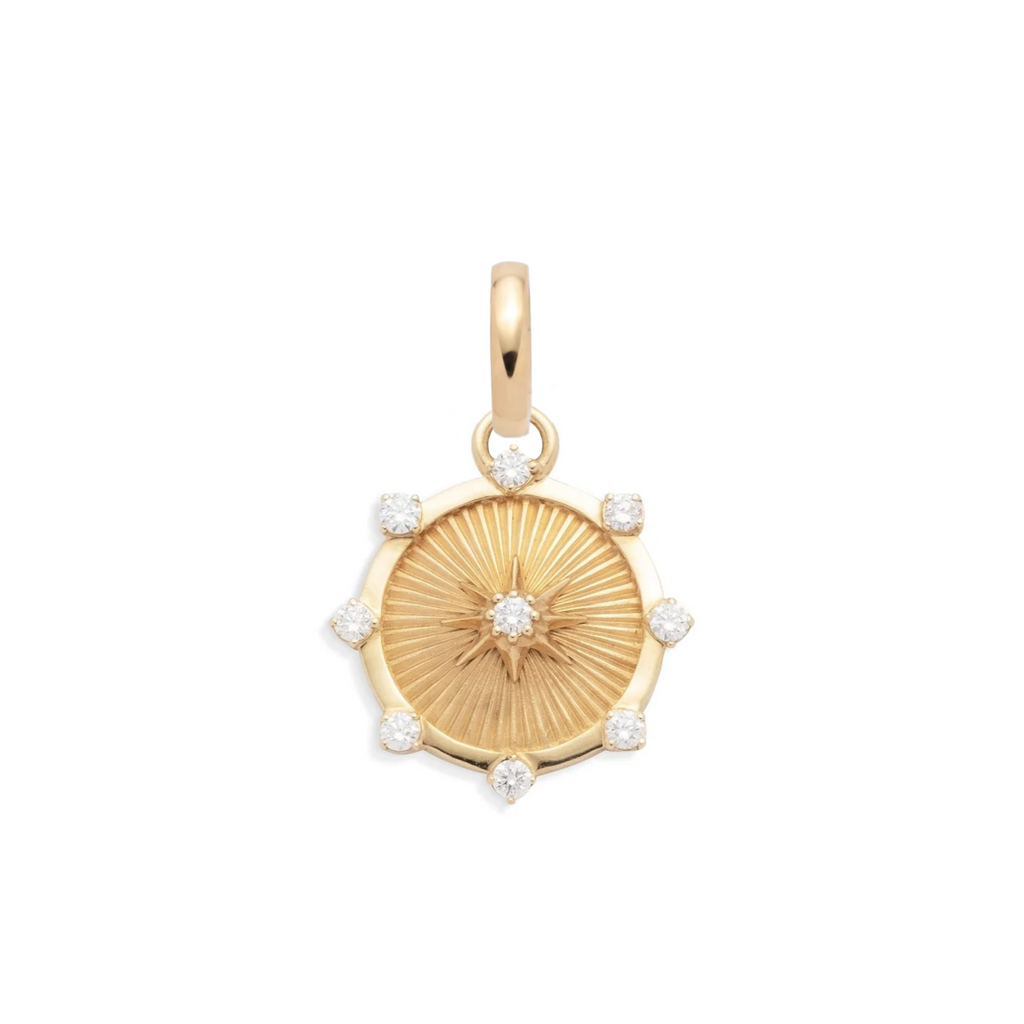 Spark Baby Medallion : in Gold with Diamonds and an Annex Link view 1