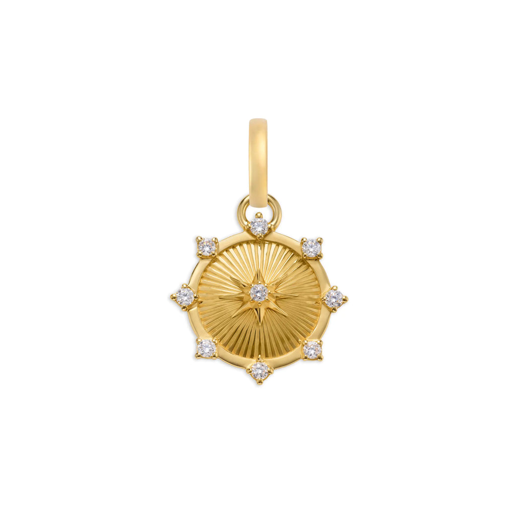 Foundation | Inner Light Baby Medallion | Diamonds, 18K Yellow Gold view 1
