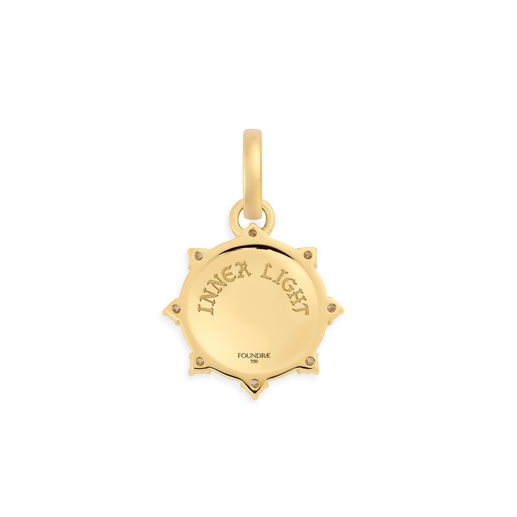 18K Yellow Gold Foundation | Inner Light Baby Medallion | Diamonds, 18K Yellow Gold – FoundRae view 5