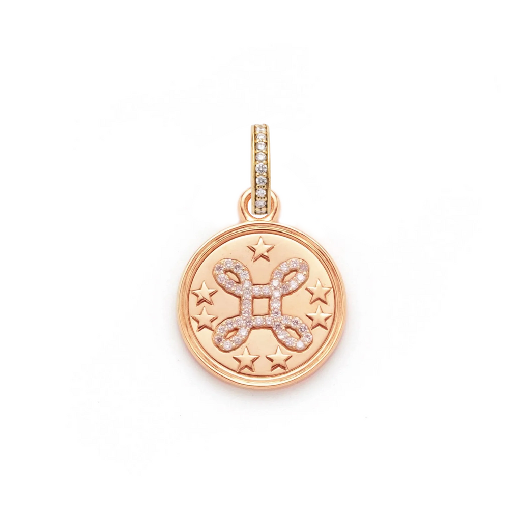 18K Yellow Gold True Love Baby Medallion : in Gold with Diamonds and an Annex Link – FoundRae view 6