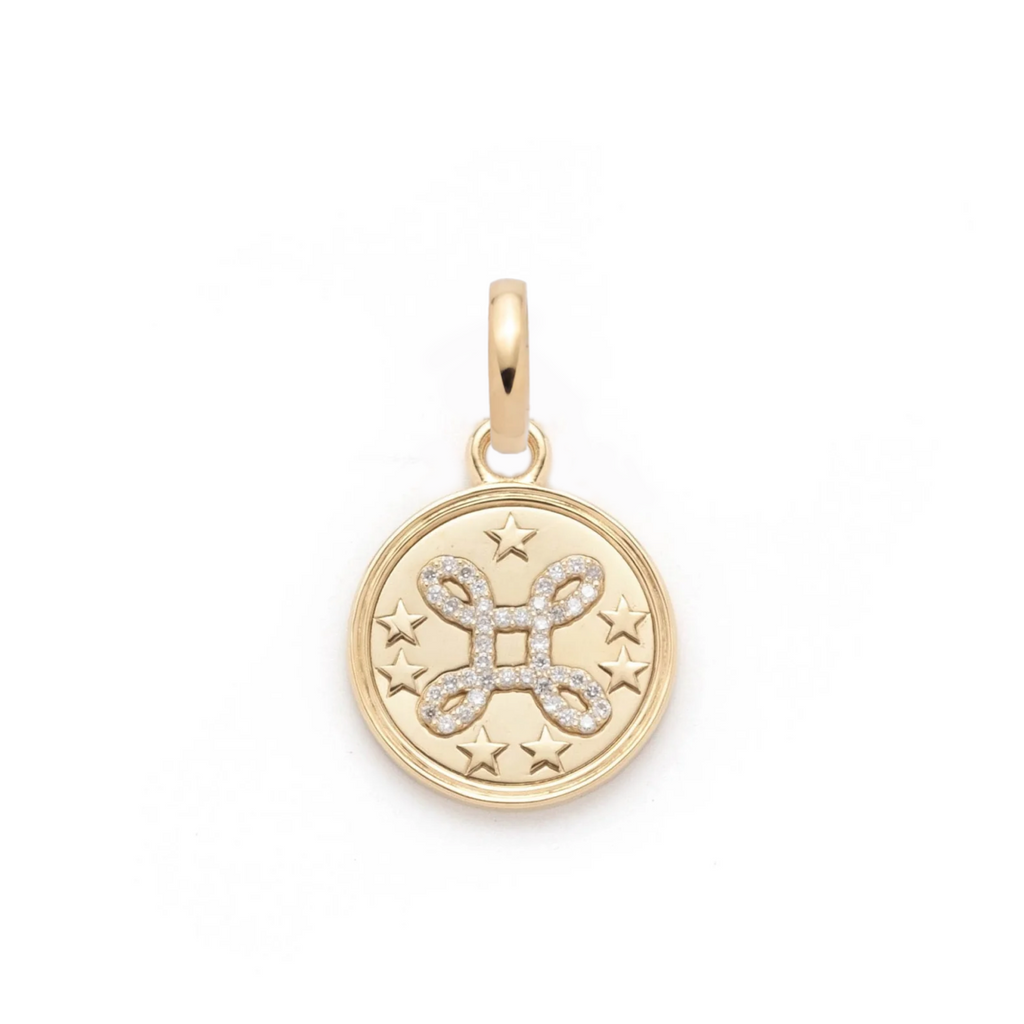 True Love Baby Medallion : in Gold with Diamonds and an Annex Link view 1