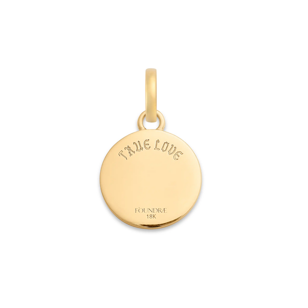 18K Yellow Gold True Love | 'Love Knot' Baby Medallion | Diamonds, 18K Yellow Gold – FoundRae view 3