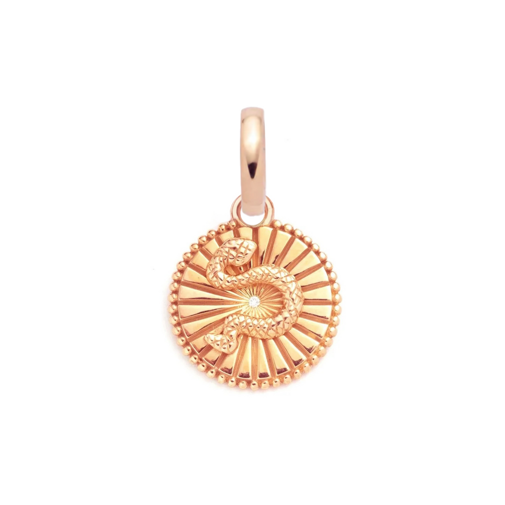18K Yellow Gold Wholeness Baby Medallion : in Gold with Diamond and an Annex Link – FoundRae view 6