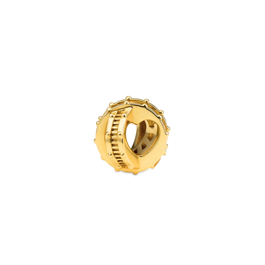 True Love | Lovestruck Pierced Interlocked Heart Beat | Diamonds, 18K Yellow Gold view 2