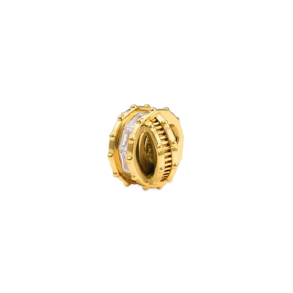 True Love | Lovestruck Pierced Interlocked Heart Beat | Diamonds, 18K Yellow Gold view 1