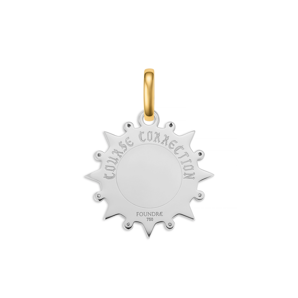 18K Mixed Gold Internal Compass | Medium Medallion | Diamonds, 18K Mixed Gold – FoundRae view 6