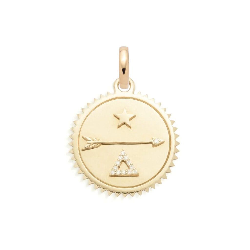 Dream Medium Medallion : in Gold with Diamonds and an Annex Link view 1