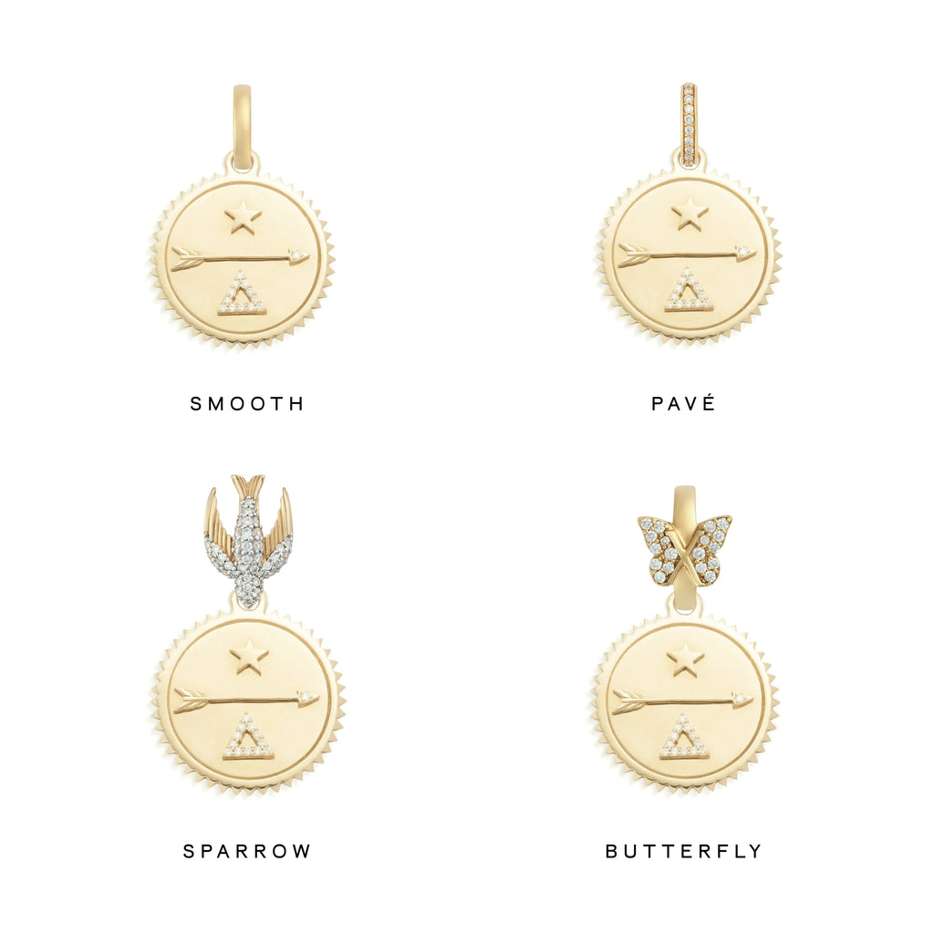 18K Yellow Gold Dream | Medium Medallion | Diamonds, Gold – FoundRae view 3