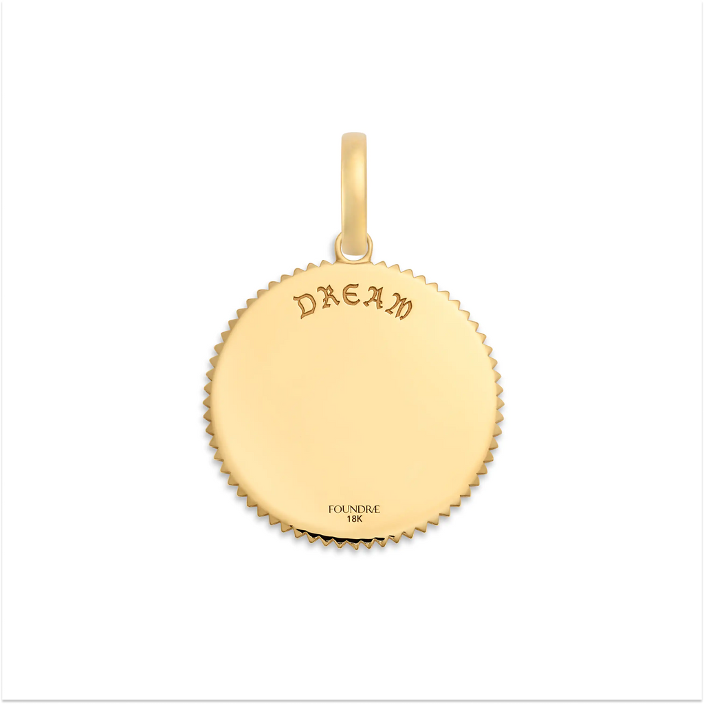 18K Yellow Gold Dream | Medium Medallion | Diamonds, 18K Yellow Gold – FoundRae view 5