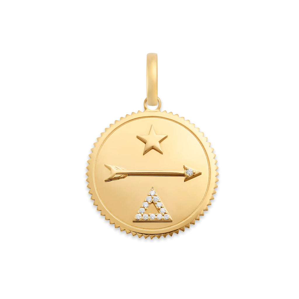 Dream | Medium Medallion | Diamonds, 18K Yellow Gold view 1