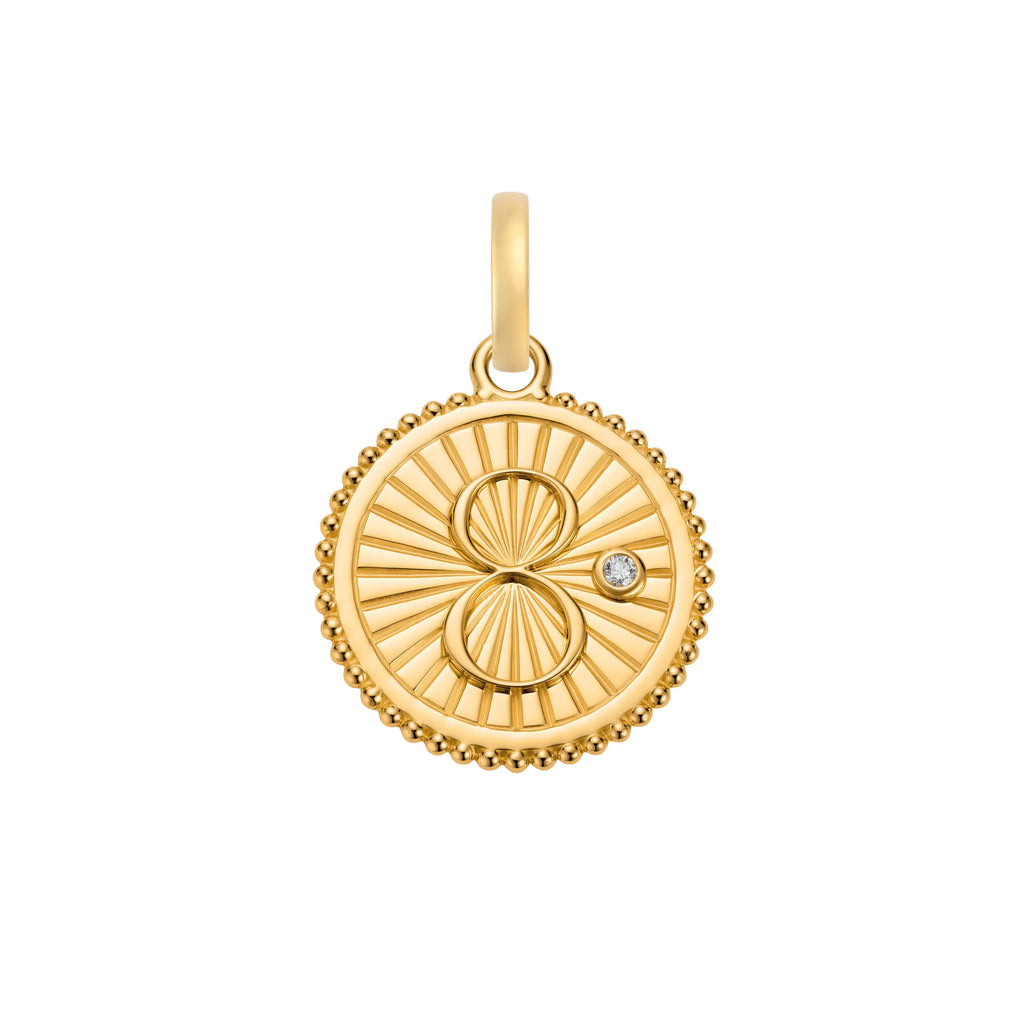 Infinite Gratitude | Karma Medium Medallion | Diamonds, 18K Yellow Gold view 1