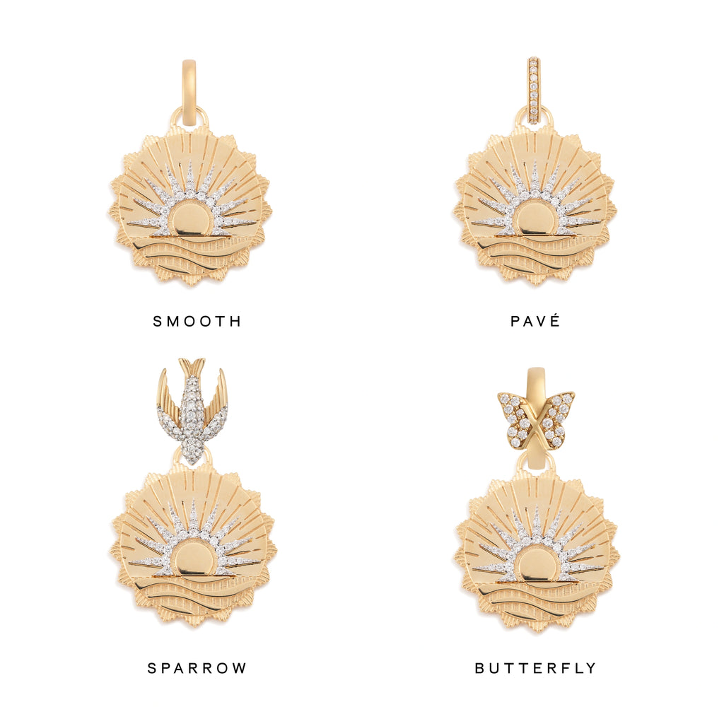 18K Yellow Gold Internal Compass | New Beginnings Medium Medallion | Diamonds, Yellow Gold – FoundRae view 3