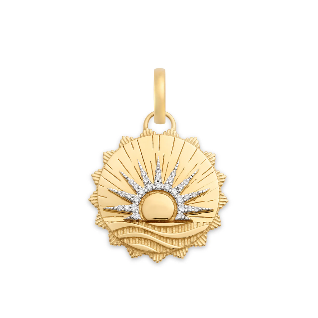 Internal Compass | New Beginnings Medium Medallion | Diamonds, 18K Yellow Gold view 1