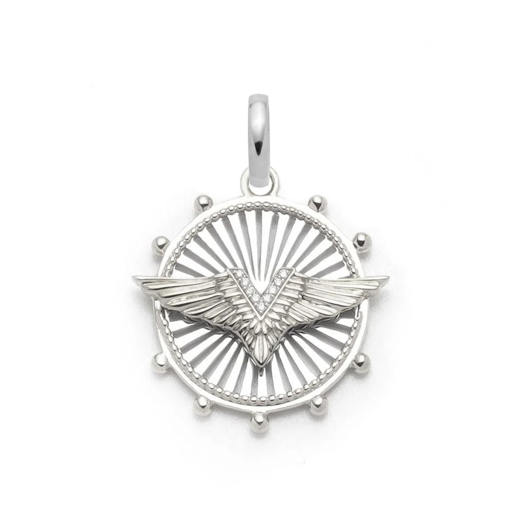 18K Yellow Gold Vivacity Medium Medallion : in Gold with Diamonds and an Annex Link – FoundRae view 3