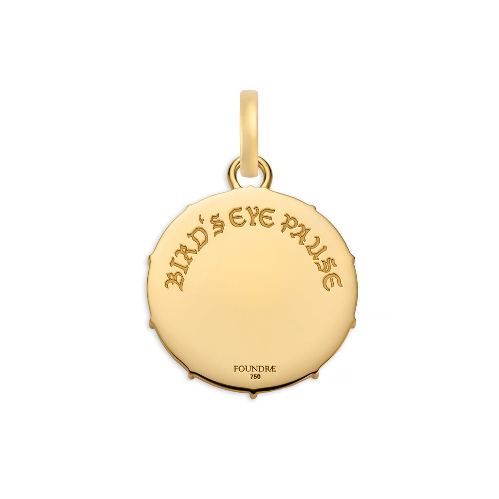18K Yellow Gold Internal Compass | Pause Medium Medallion | Diamonds, 18K Yellow Gold – FoundRae view 4