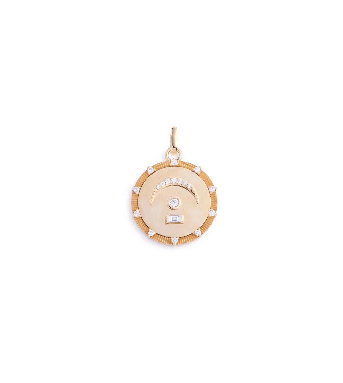 18K Yellow Gold Pause - Internal Compass : Medium Medallion Diamond with  Oval Pushgate – FoundRae