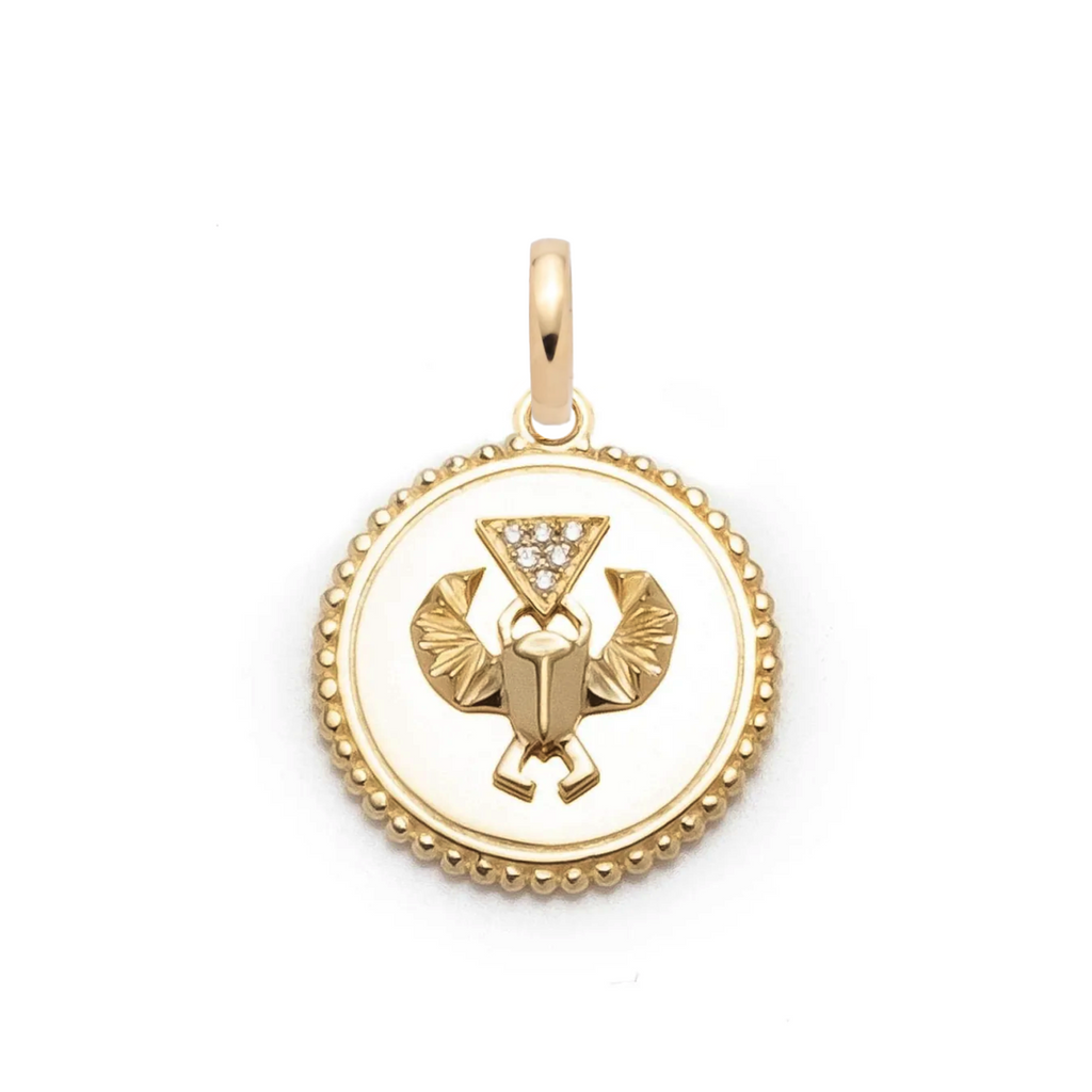 Protection Medium Medallion : in Gold with Diamonds and an Annex Link view 1