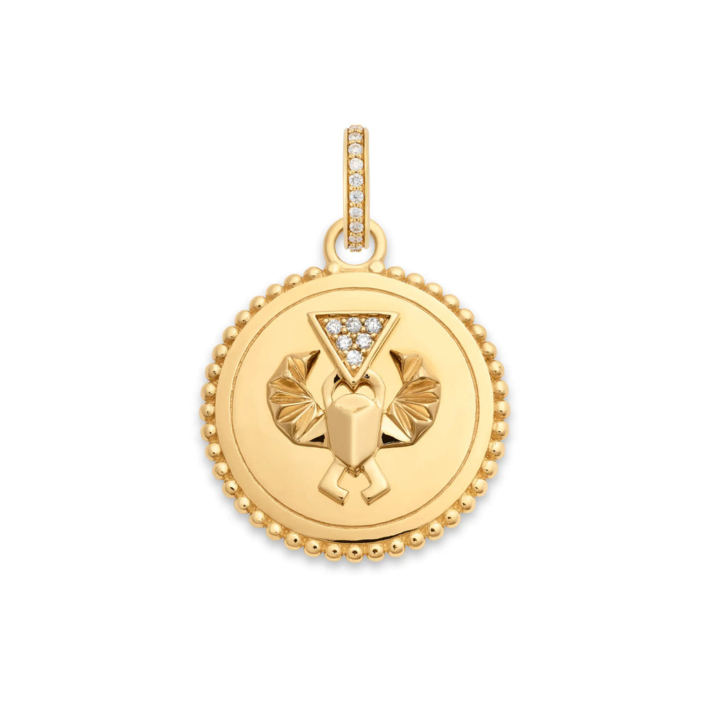 Protection | Medium Medallion | Diamonds, 18K Yellow Gold view 1
