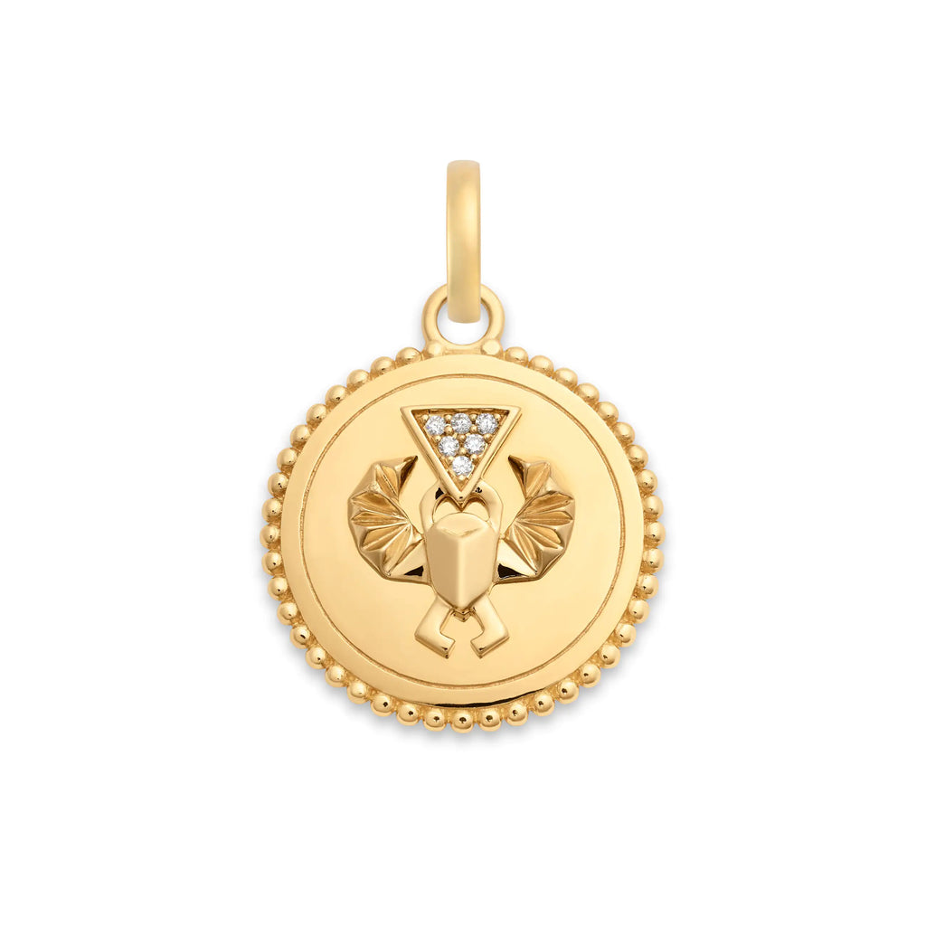 Protection | Medium Medallion | Diamonds, 18K Yellow Gold view 2