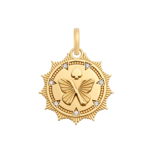 Reverie | Butterfly Medium Medallion | Diamonds, Yellow Gold