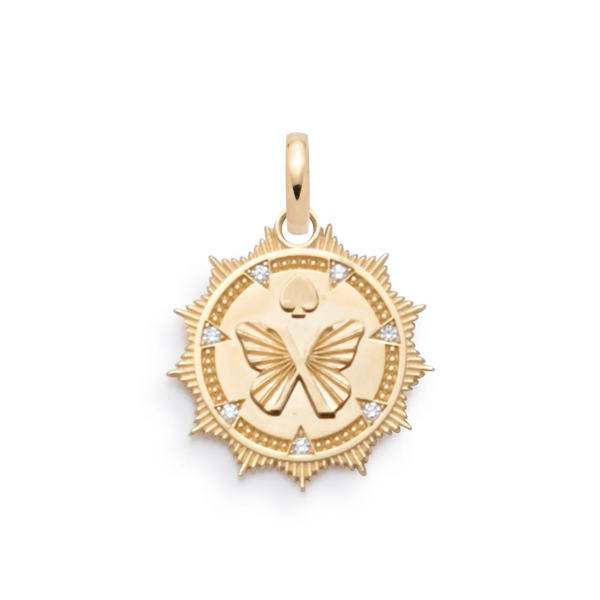 Reverie | Butterfly Medium Medallion | Diamonds, Yellow Gold
