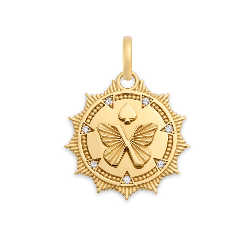 Reverie | Butterfly Medium Medallion | Diamonds, Yellow Gold view 1