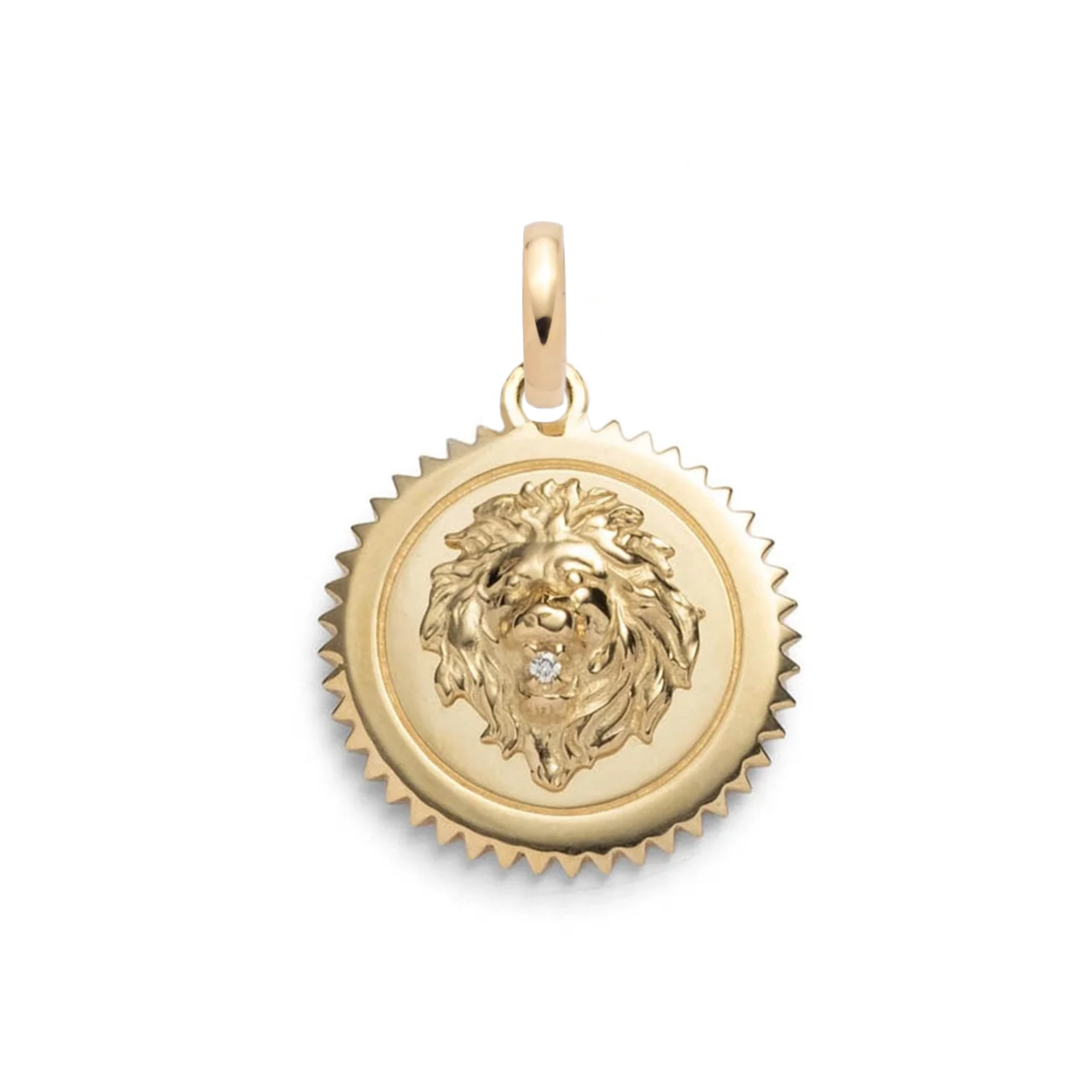strength | medium medallion | diamond, yellow gold