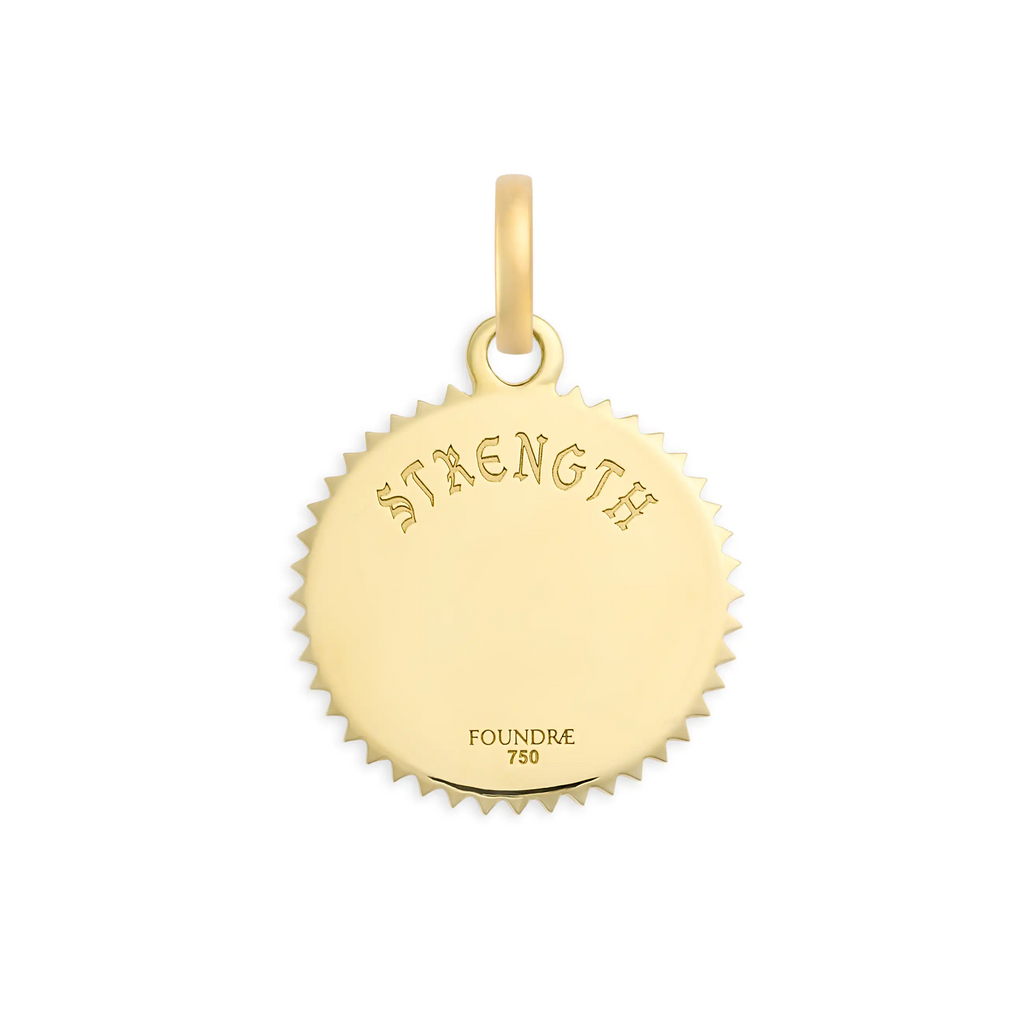18K Yellow Gold Strength | Medium Medallion | Diamond, 18K Yellow Gold – FoundRae view 4