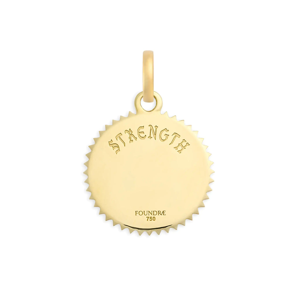 18K Yellow Gold Strength | Medium Medallion | Diamond, 18K Yellow Gold – FoundRae view 6